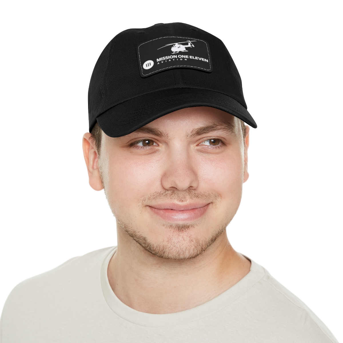 Aviation Hat with Leather Patch (Rectangle) product main image