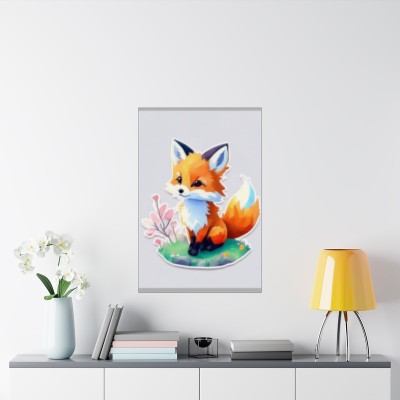 Cute fox Unique desing, Premium Matte Vertical Posters