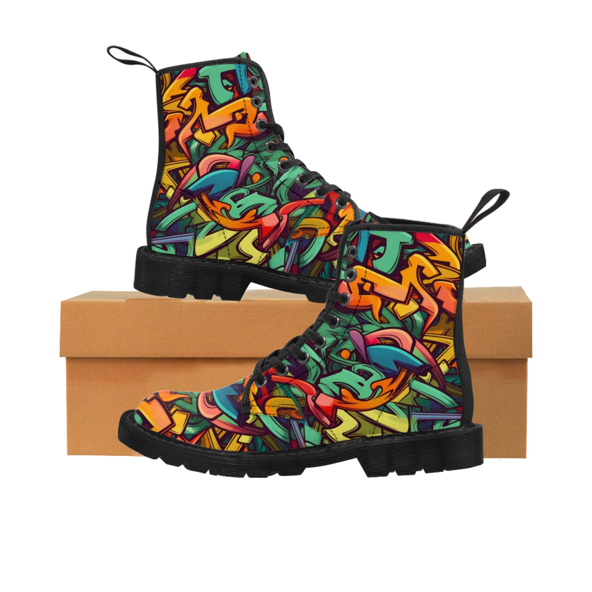 Graffiti Wildstyle (Vivid) Men's Canvas Boots product thumbnail image