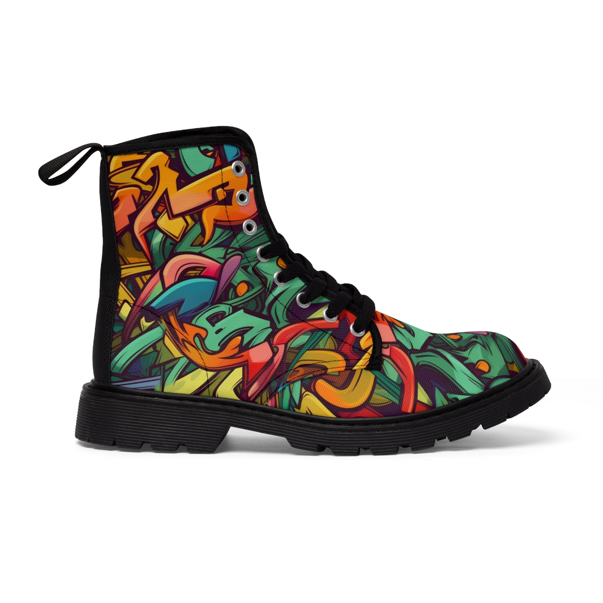 Graffiti Wildstyle (Vivid) Women's Canvas Boots product thumbnail image