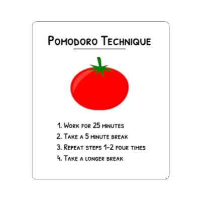 Pomodoro Technique Kiss-Cut Stickers