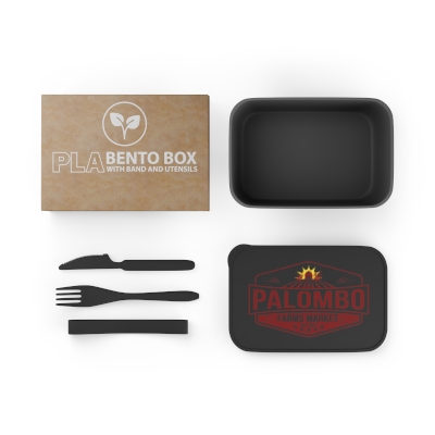 Palombo Farms Market PLA Bento Box with Band and Utensils