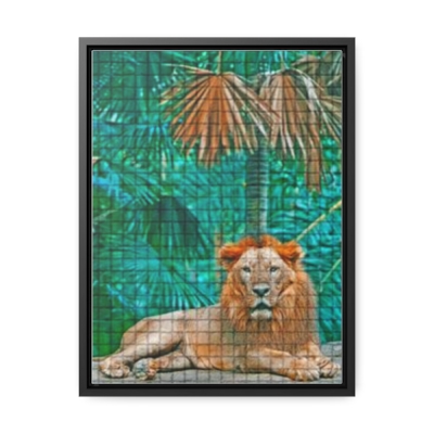 Lion - Gallery Canvas Wraps, Vertical Frame