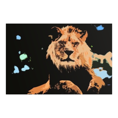 Lion -  Horizontal Matte Posters