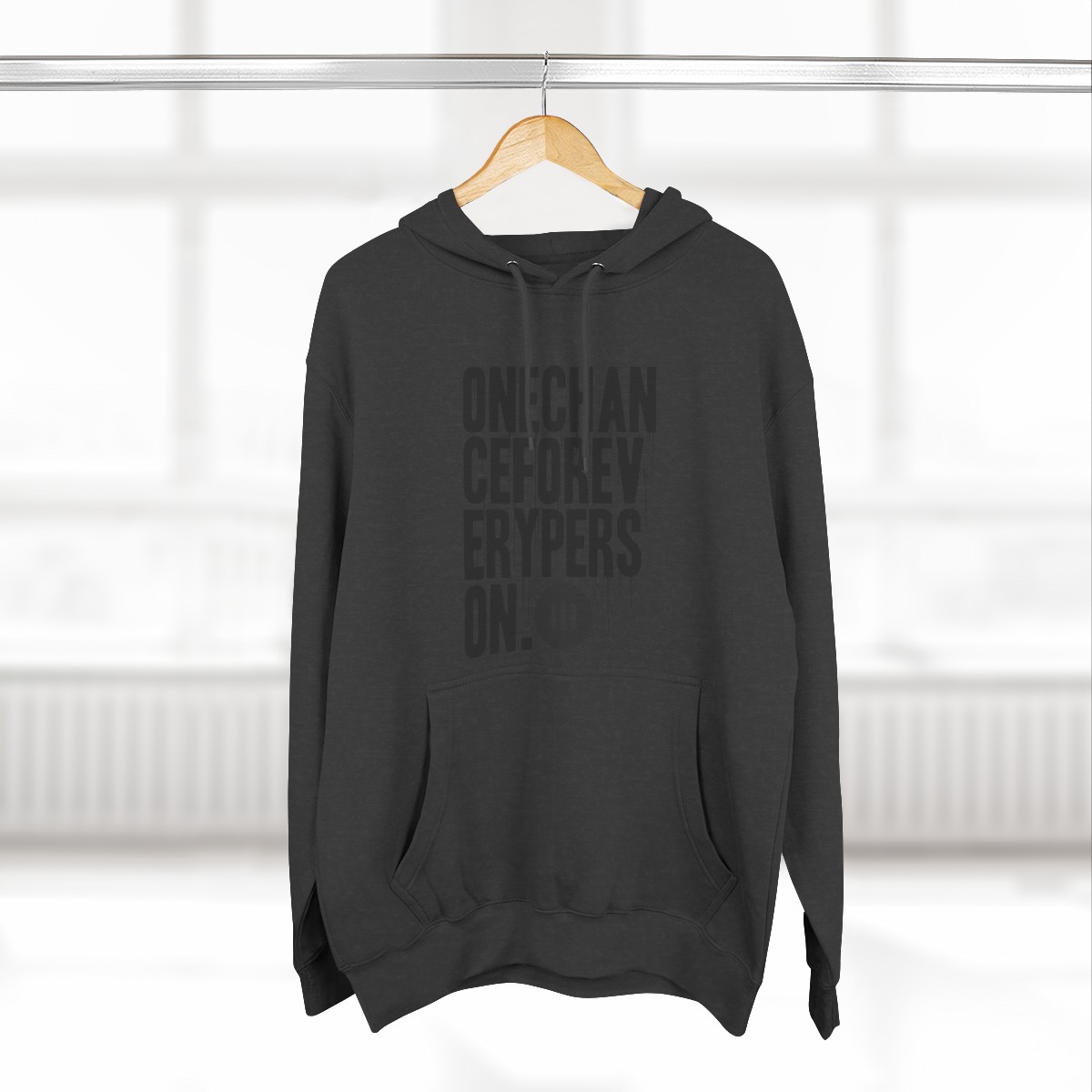 Black on Black One Chance Drip Premium Pullover Hoodie product thumbnail image