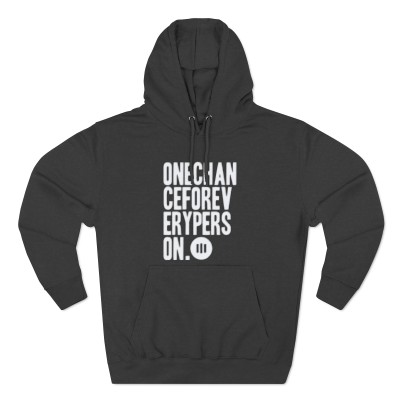 White on Black One Chance Premium Pullover Hoodie