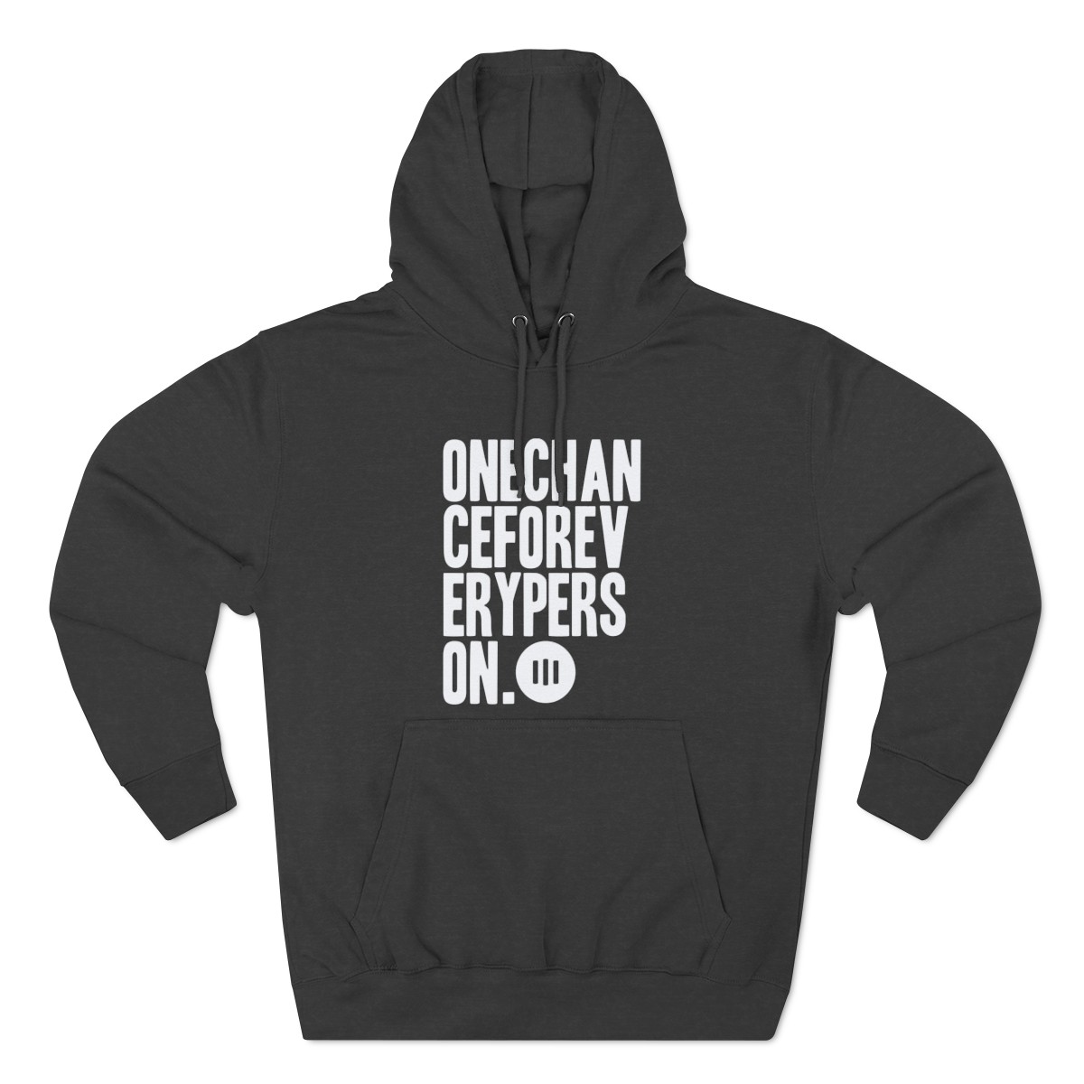 White on Black One Chance Premium Pullover Hoodie product thumbnail image