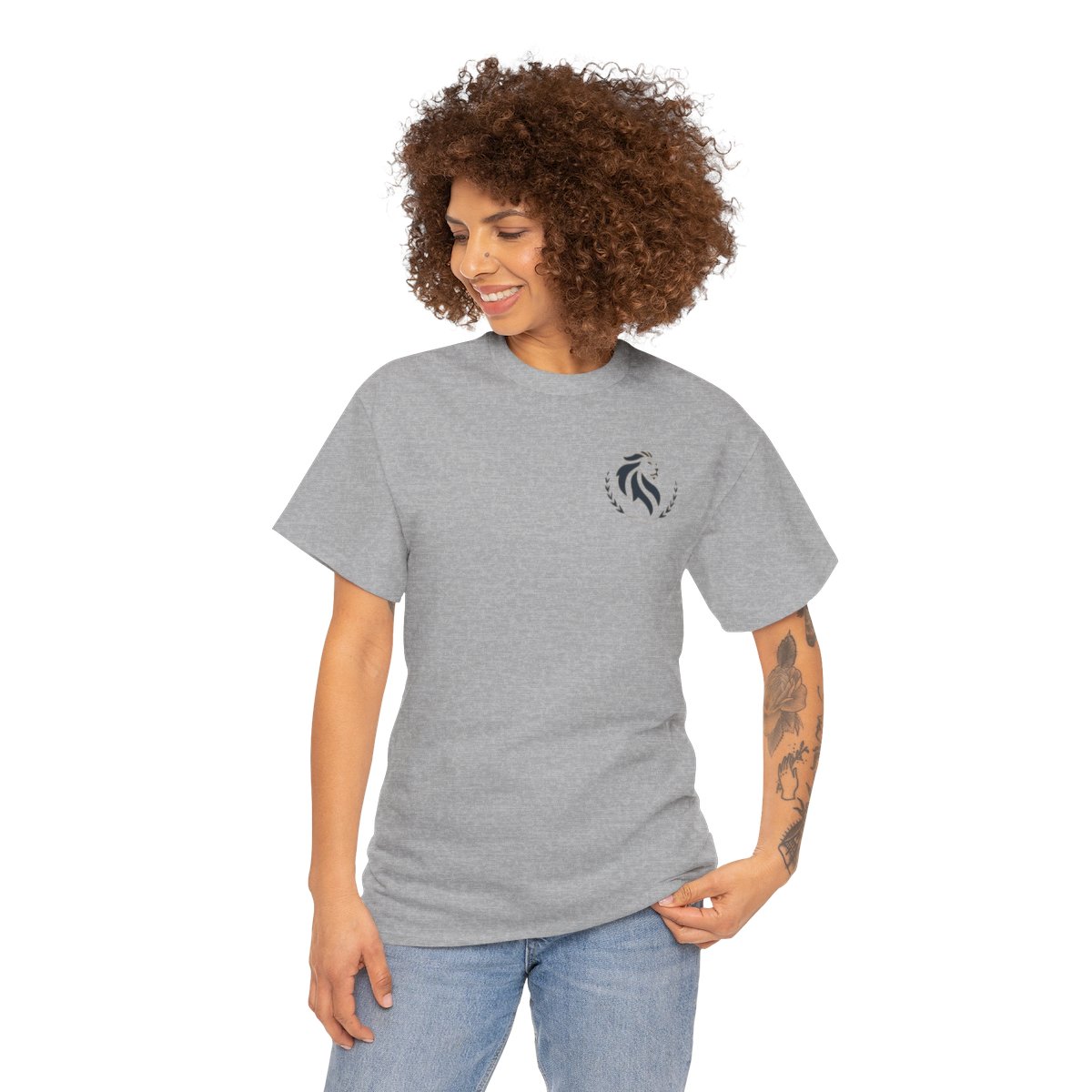 Lion  - Unisex Heavy Cotton Tee   "Roar with strength, lead with courage, and reign with wisdom." product thumbnail image