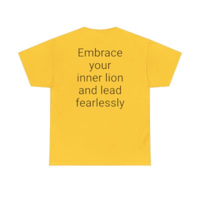 Lion  - Unisex Heavy Cotton Tee   "Embrace your inner lion and lead fearlessly."