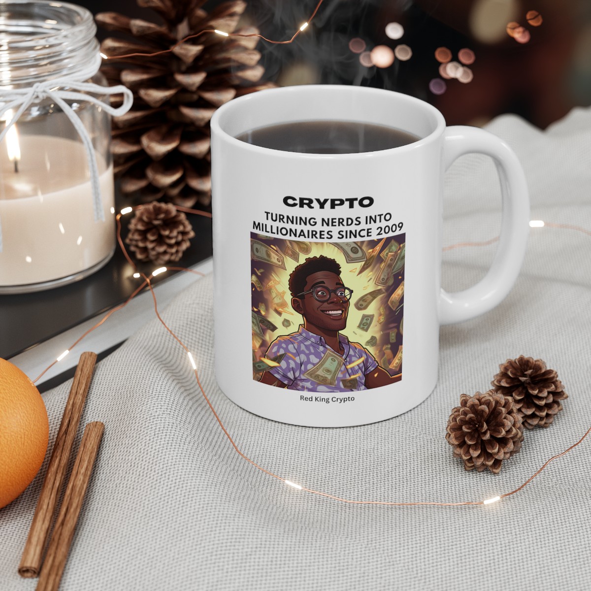 Crypto turning Nerds into Millionaires Ceramic Mug 11oz product thumbnail image