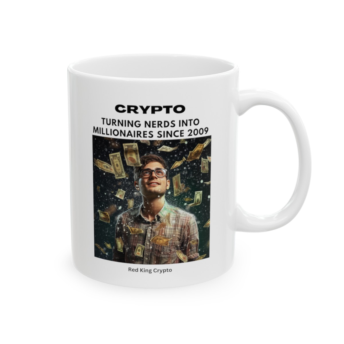Crypto turning Nerds into Millionaires - Ceramic Mug 11oz product thumbnail image
