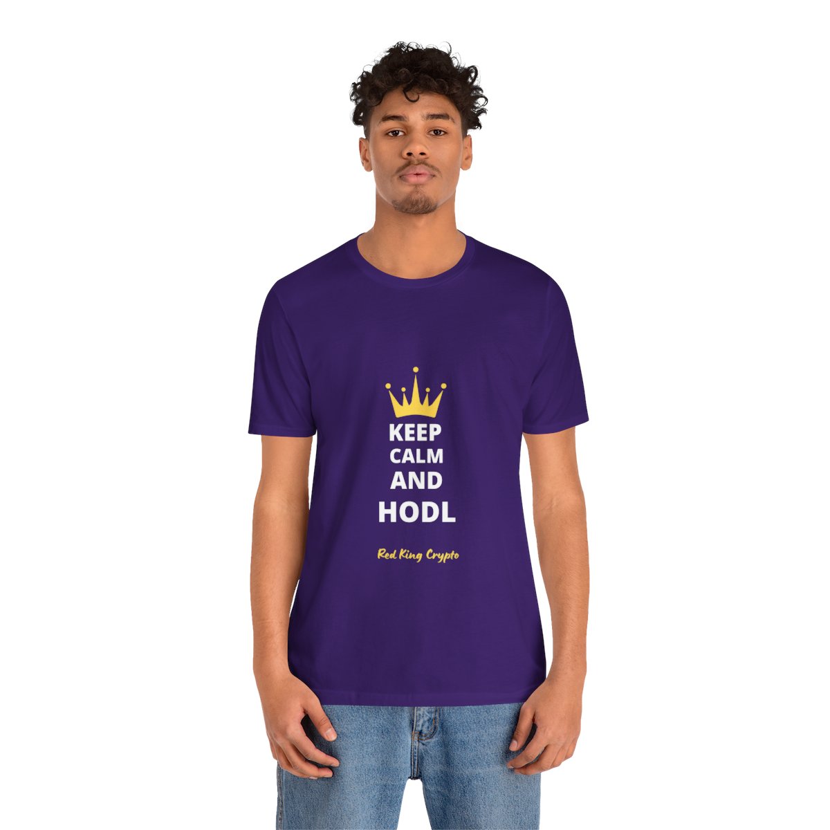 Keep Calm and HODL - for the Crypto Diamond Hands - Unisex Jersey Short Sleeve Tee product main image