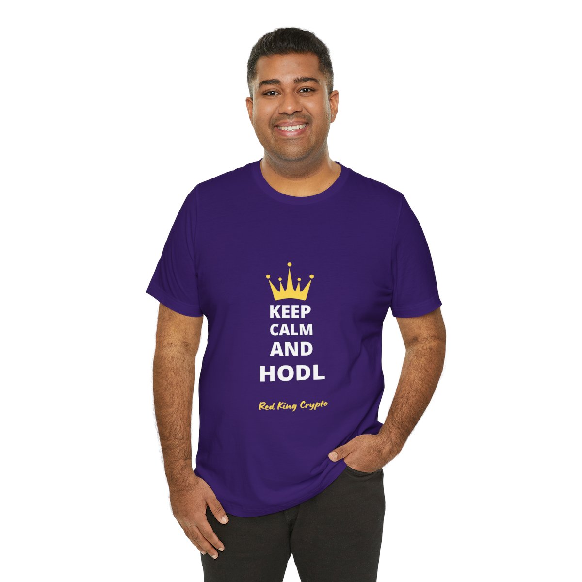 Keep Calm and HODL - for the Crypto Diamond Hands - Unisex Jersey Short Sleeve Tee product thumbnail image