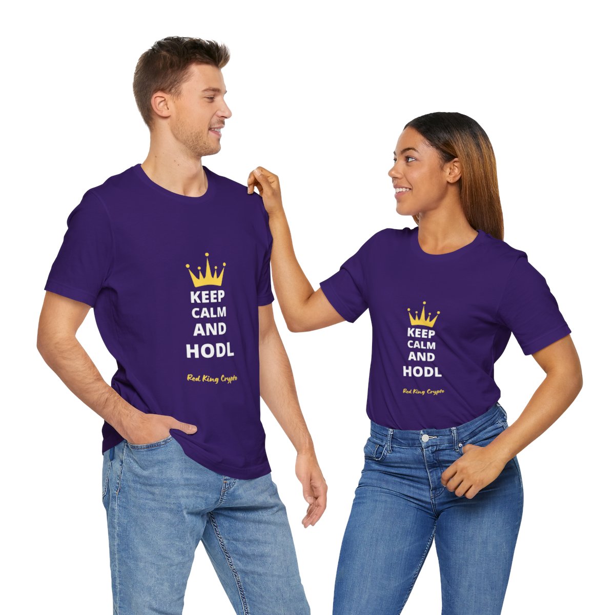 Keep Calm and HODL - for the Crypto Diamond Hands - Unisex Jersey Short Sleeve Tee product thumbnail image
