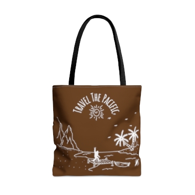 Travel the Pacific Tote Bag, Pacific Tote Bag, Funny Bigfoot Tote Bag, Humorous Tote Bag