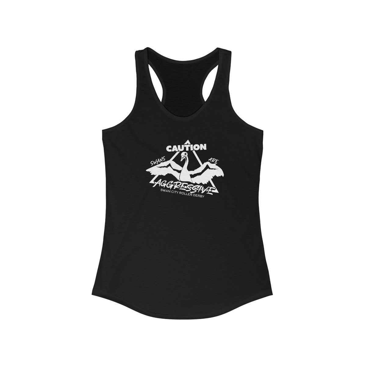 Swans Are Aggressive Racerback Tank product thumbnail image