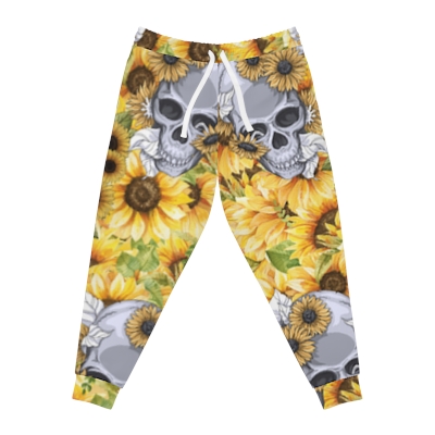 Athletic Joggers Sunflowers and Skulls (AOP)