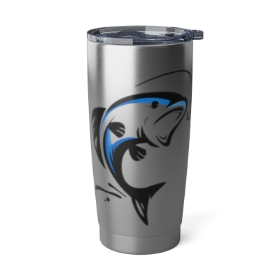 This Fishing Stainless Steel Vagabond 20oz Tumbler Is A Perfect Gift For Any Fisherman. Take It Outdoors On Your Next Hunting Or Fishing Trip. 