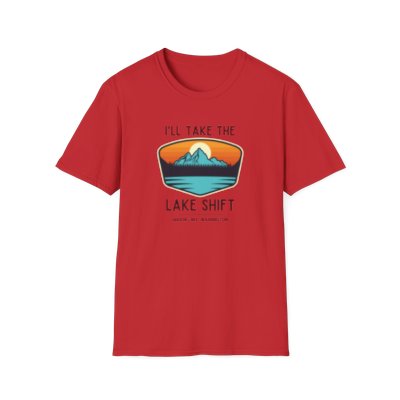 Lake Shift- white, gray, blue or red T-shirt