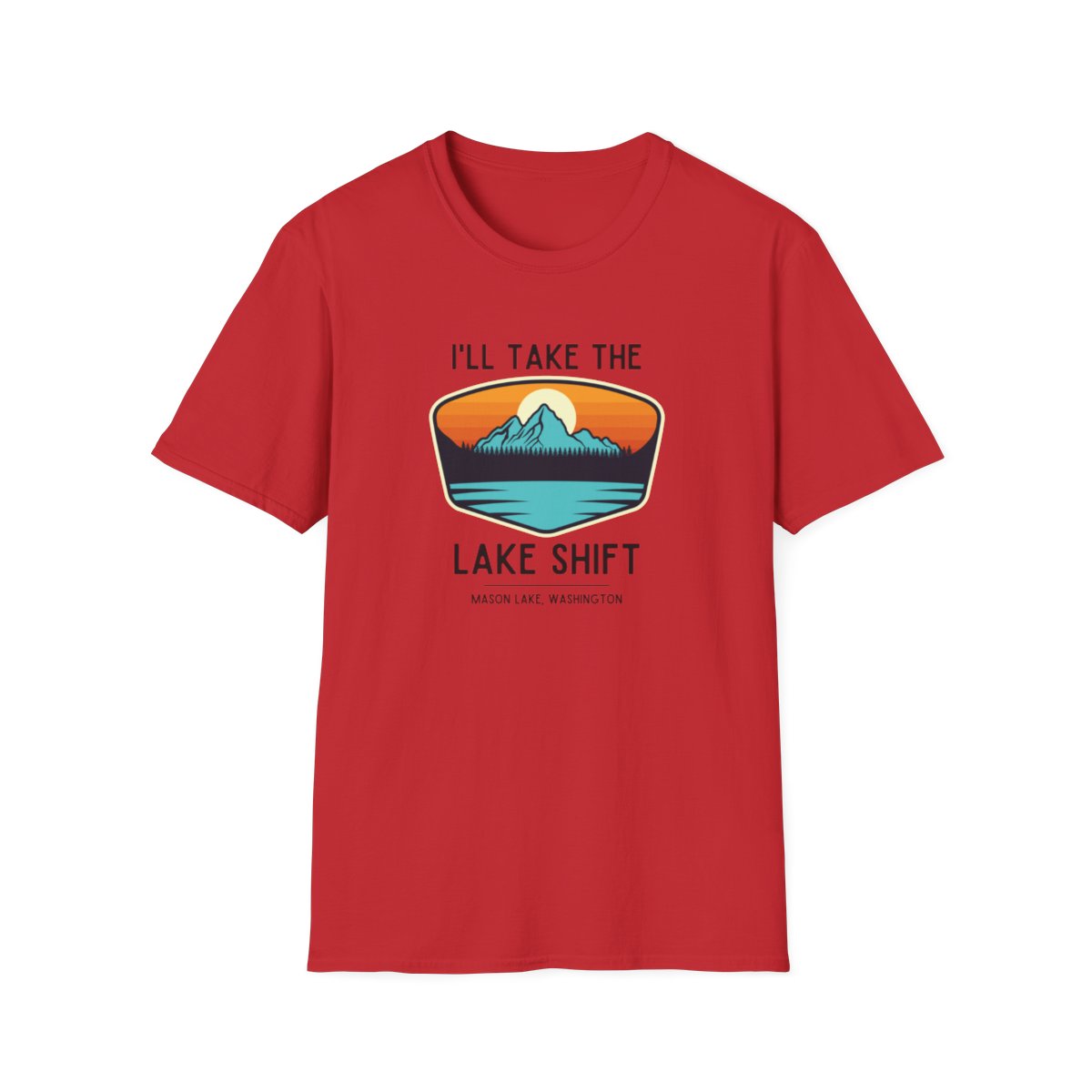 Lake Shift- white, gray, blue or red T-shirt product main image