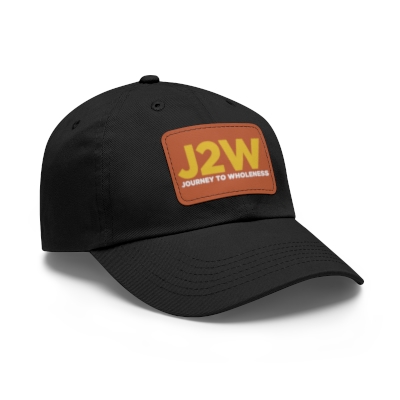 J2W Dad Hat with Leather Patch (Rectangle)