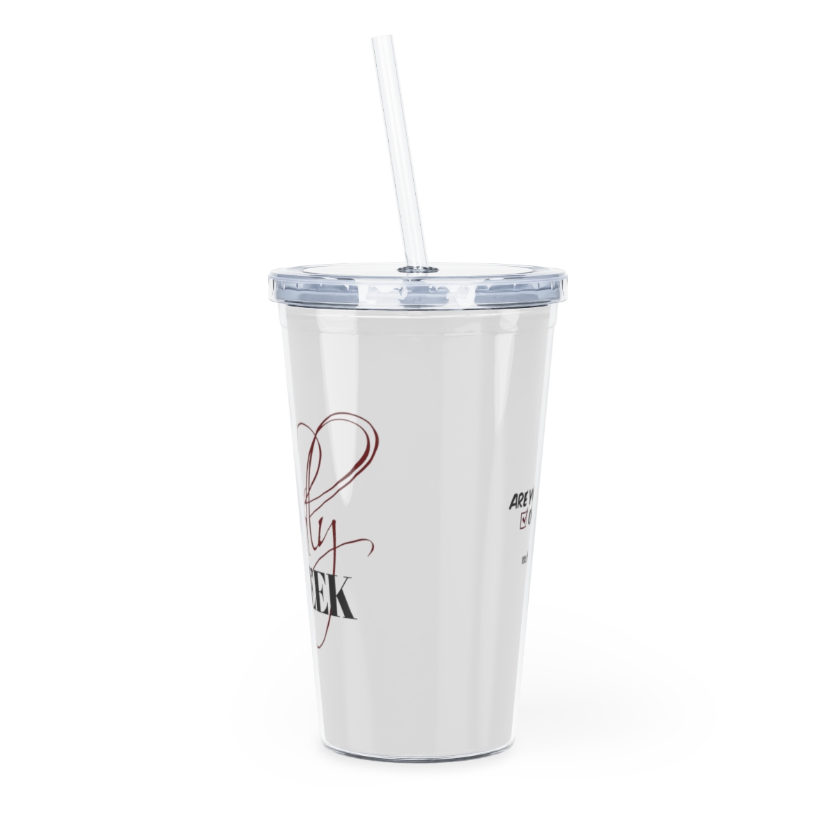 Plastic Tumbler with Straw product thumbnail image