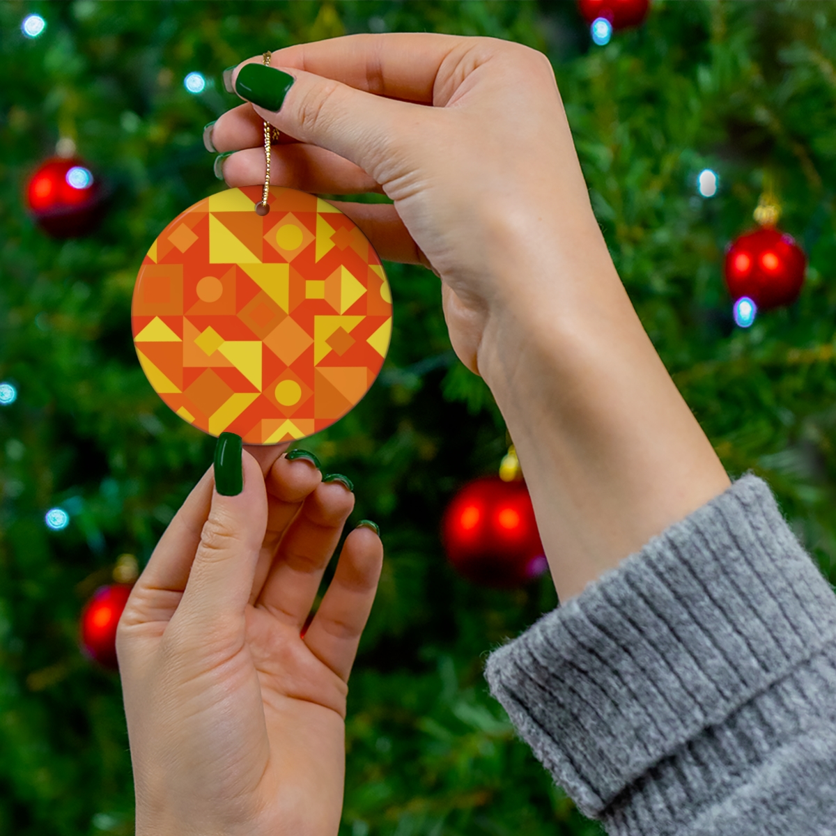 Craft Your Own Festive Flair: Personalized Ceramic Ornament to Elevate Your Holiday Decor Game - Ceramic Ornament, 1-Pack product main image