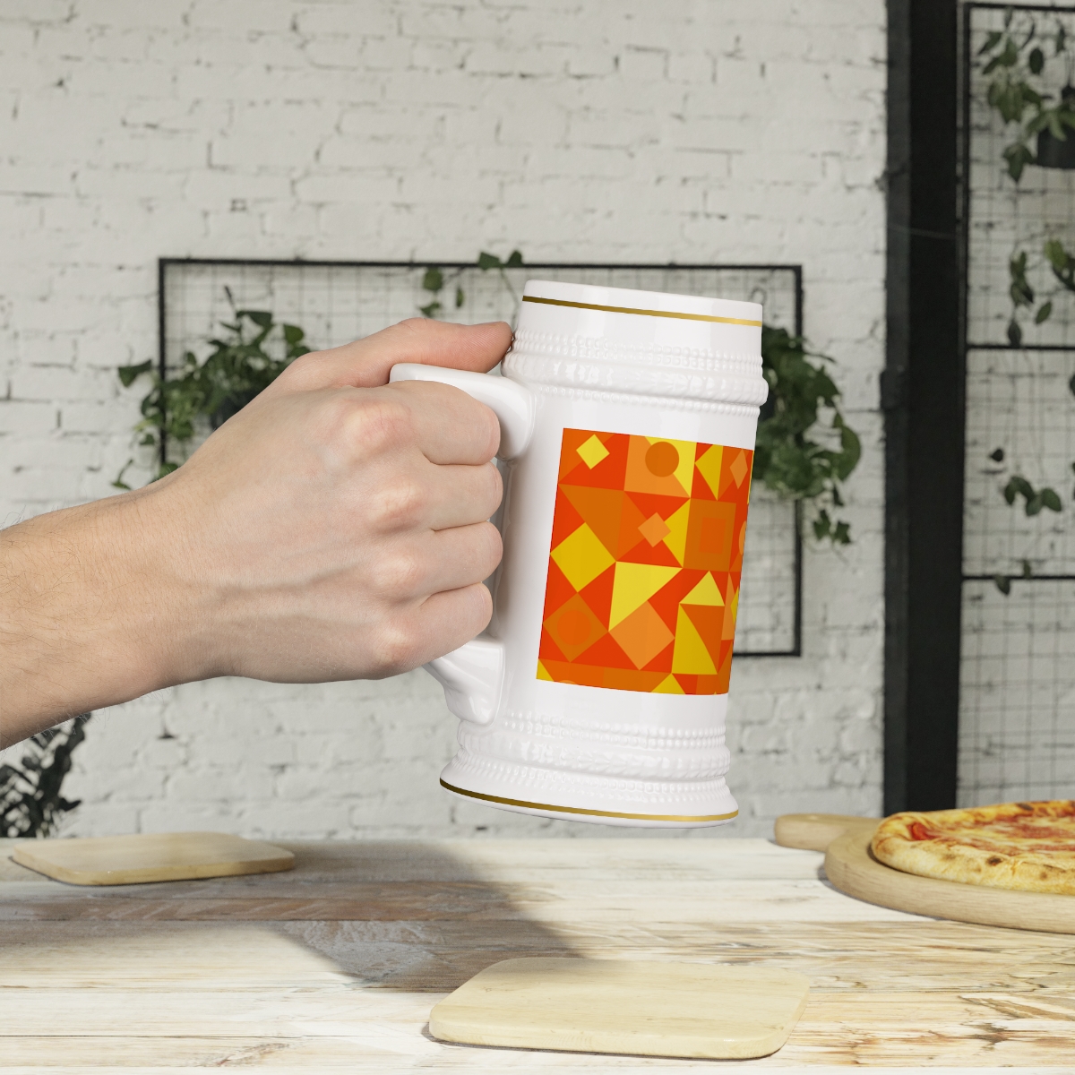 Craft Your Perfect Brew in Style with Stein Mug: A Ceramic Canvas for Your Artistic Expression product thumbnail image