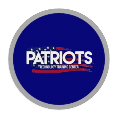 Patriots Round Mouse Pad - Blue/Gray Background