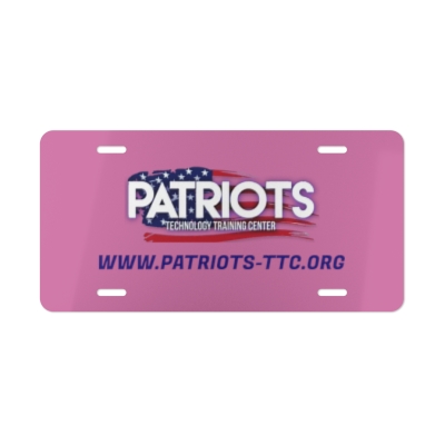 Patriots Vanity Plate - Pink
