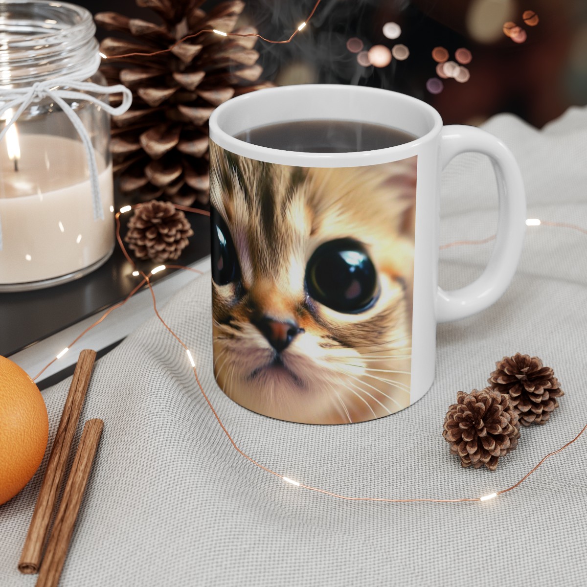 Cute Cat Mug, All I Want Is A Little Loving, Cat Mom Gift, Cat Lover's Coffee Mug, Ceramic Mug 11oz product thumbnail image