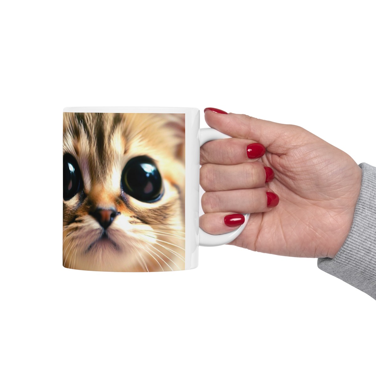 Cute Cat Mug, All I Want Is A Little Loving, Cat Mom Gift, Cat Lover's Coffee Mug, Ceramic Mug 11oz product thumbnail image