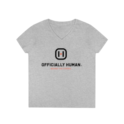 Officially Human Ladies' V-Neck T-Shirt