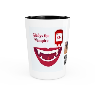 Blood Type O- Gladys the Vampire Shot Glass