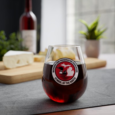 MLPA Logo Stemless Wine Glass