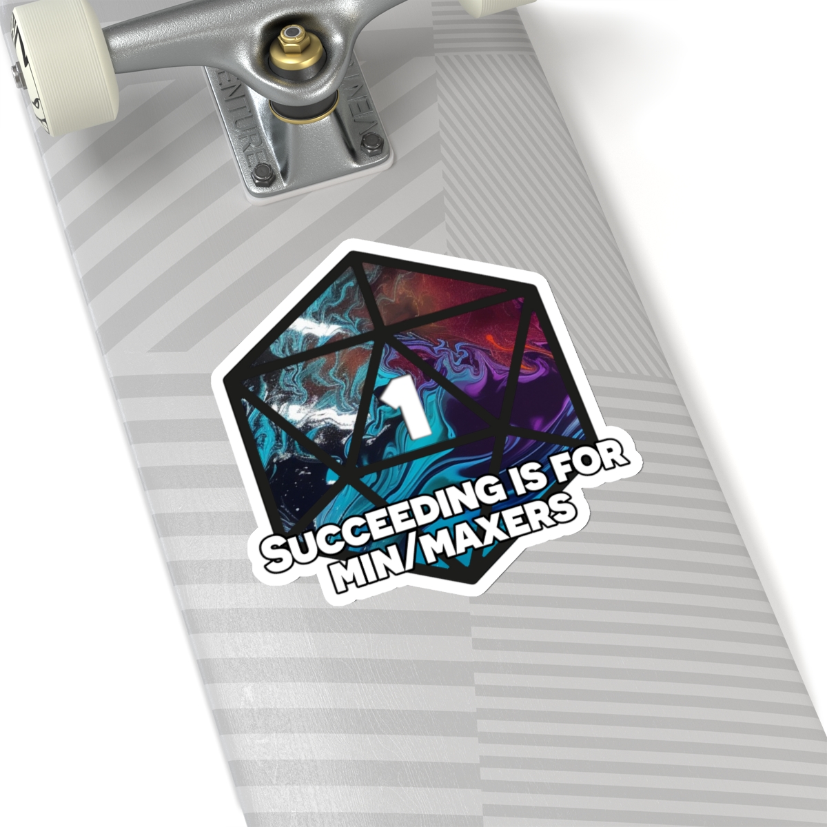 Succeeding is for Min/Maxers - Funny RPG Stickers - various sizes in transparent and white. product thumbnail image