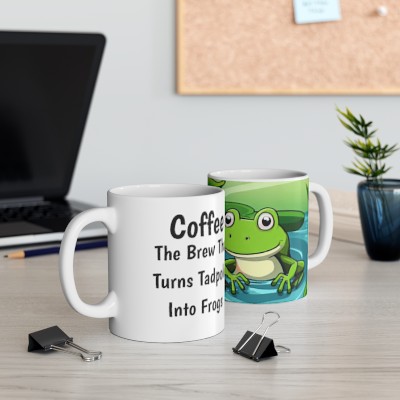 Cute Frog Mug, Funny Frog Coffee Mug Will Make You Laugh, Perfect Frog Lovers Gift, Ceramic Mug 11oz