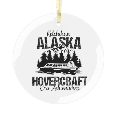 Hovercraft Tour Glass Ornament