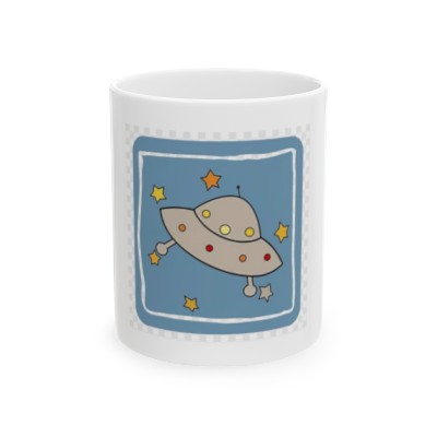 UFO art Ceramic Mug 11oz