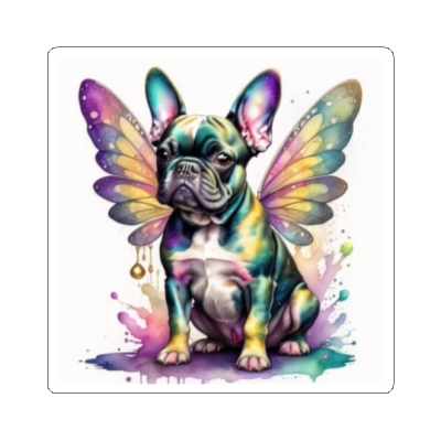 A beautiful Frenchie with wings Kiss-Cut Sticker