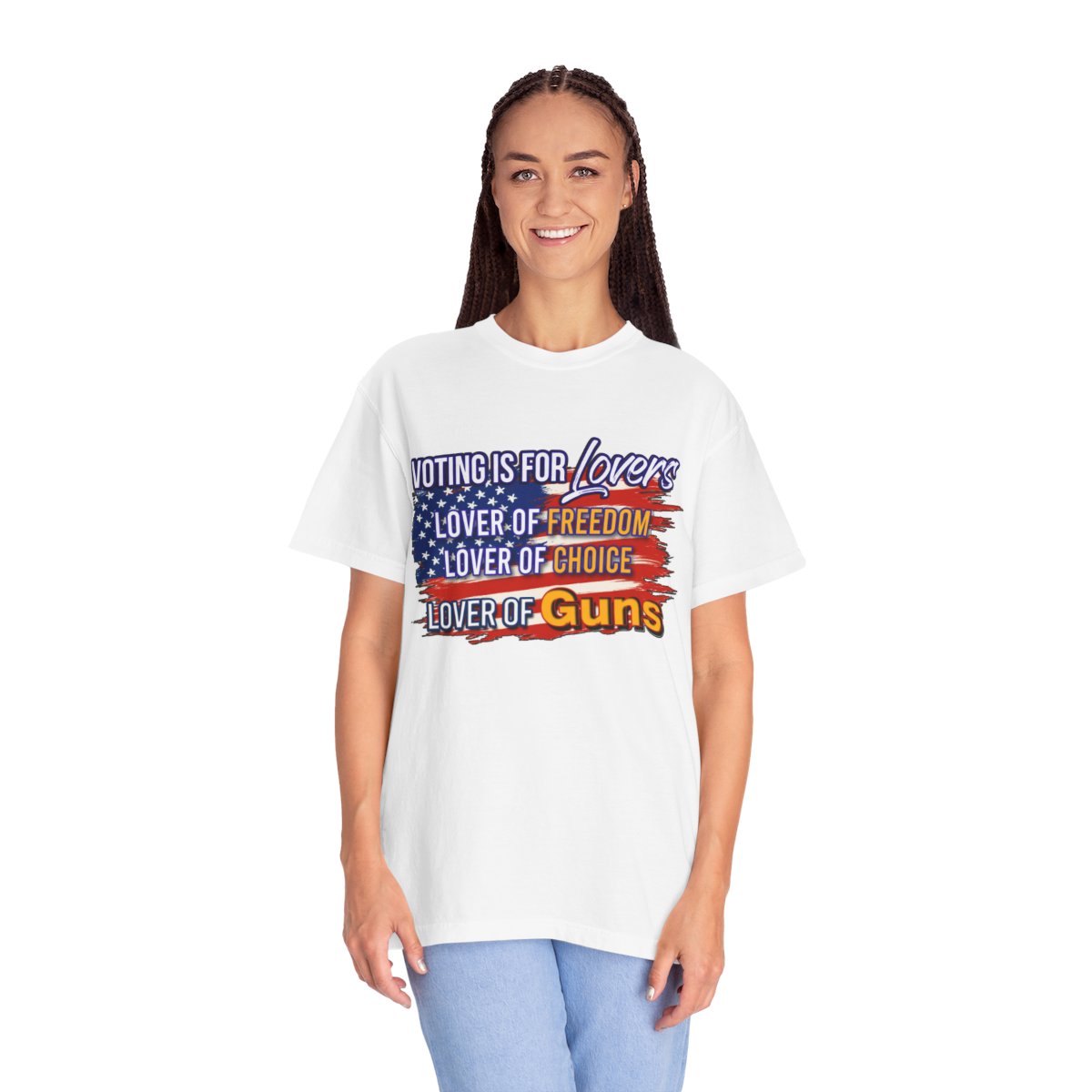Voting Is For Lovers 2nd Admendment edition Unisex Garment-Dyed T-shirt product thumbnail image