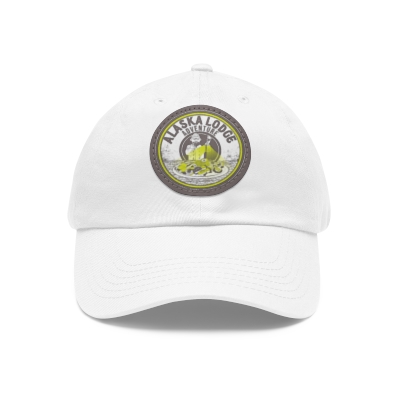 Alaska Lodge Adventure - Boil Plate - Dad Hat with Leather Patch (Round)