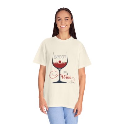 2023 Food & Wine Epcot in Wine Glass Comfort Colors T-shirt