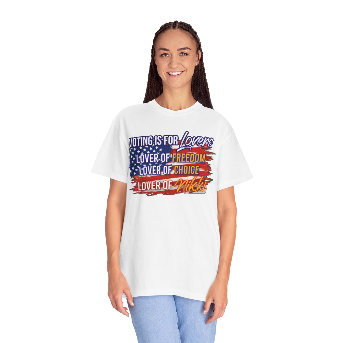 Voting Is For Lovers Nikki edition Unisex Garment-Dyed T-shirt product thumbnail image