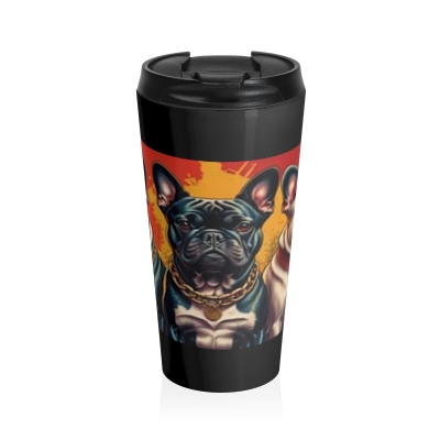 Frenchie Sips Stainless Steel Travel Mug