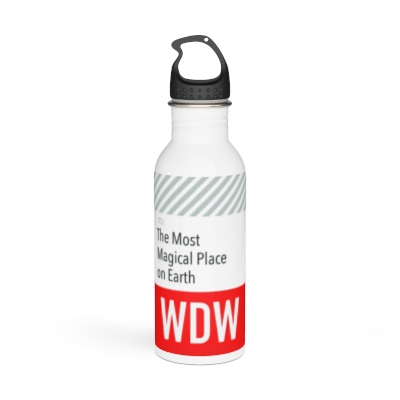 WDW Stripe Stainless Steel Water Bottle