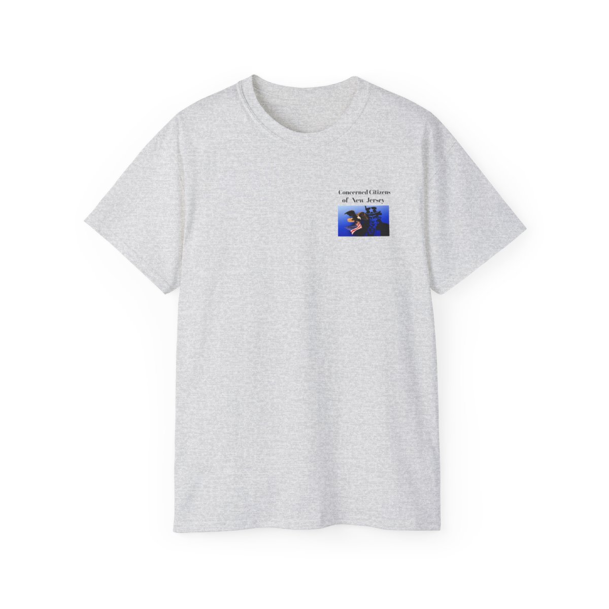 mens FRONT (concerned citizens + blue logo), BACK (motto) product thumbnail image