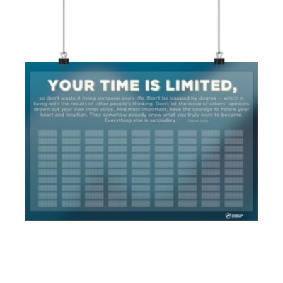 Steve Jobs "Your time is limited" Quote - Premium Print