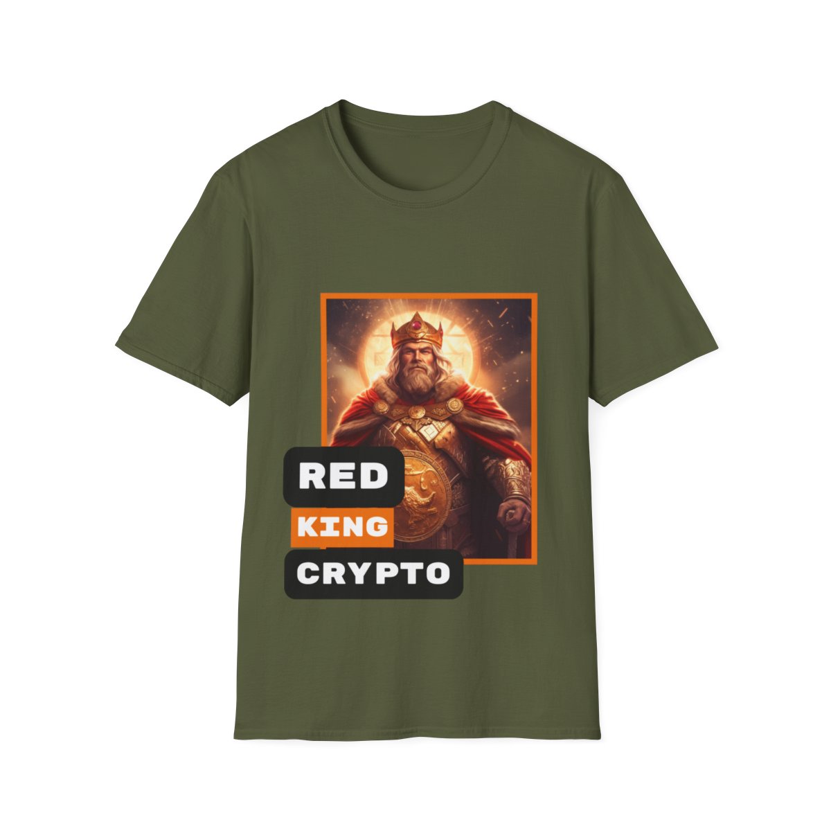 Red King Crypto Unisex Softstyle T-Shirt product thumbnail image