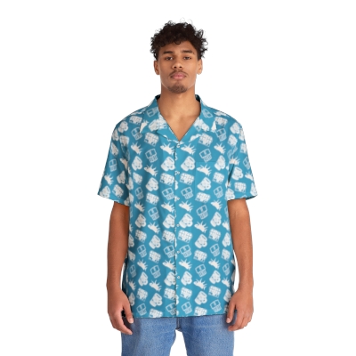 The King In Turquoise {Hawaiian Shirt}